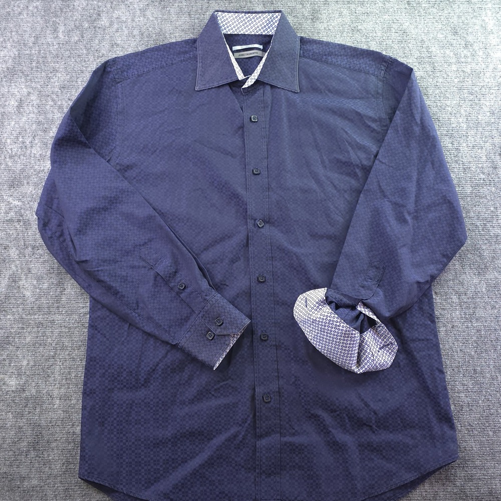 Johnston Murphy Shirt Large Tailored‎ Fit Long Sleeve Button Up Multicolor
